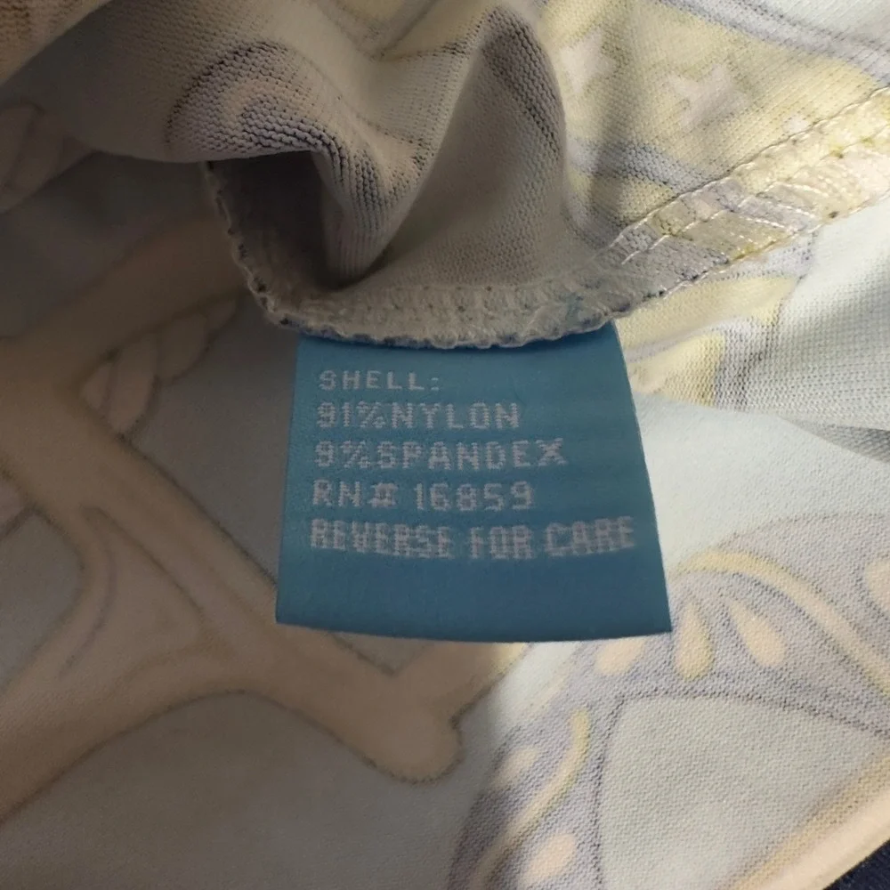 J MCLAUGHLIN Womens Equestrian Print Long Sleeve Designer Classic Top‎ Blue S - Picture 4 of 5